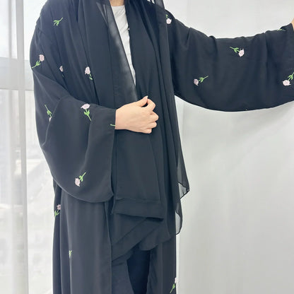 Floral Embroidery Long Abaya