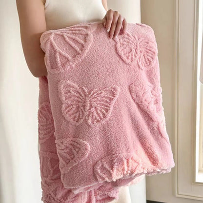 Premium 3D Butterfly Tufted Throw Blanket