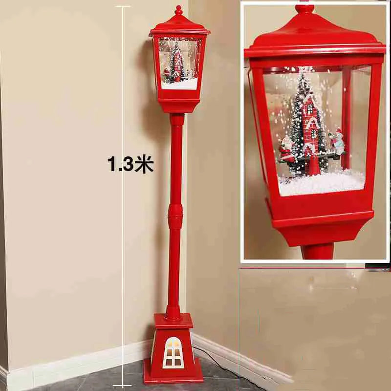 Christmas Music Snow Street Lights