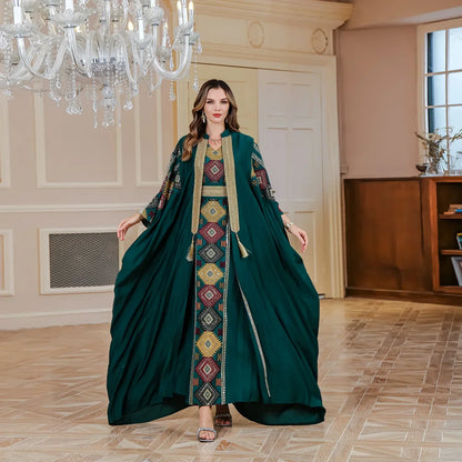Open Kaftan Abaya Suit