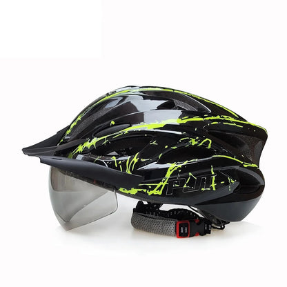 Lightweight Cycling Helmet with Goggles and Visor