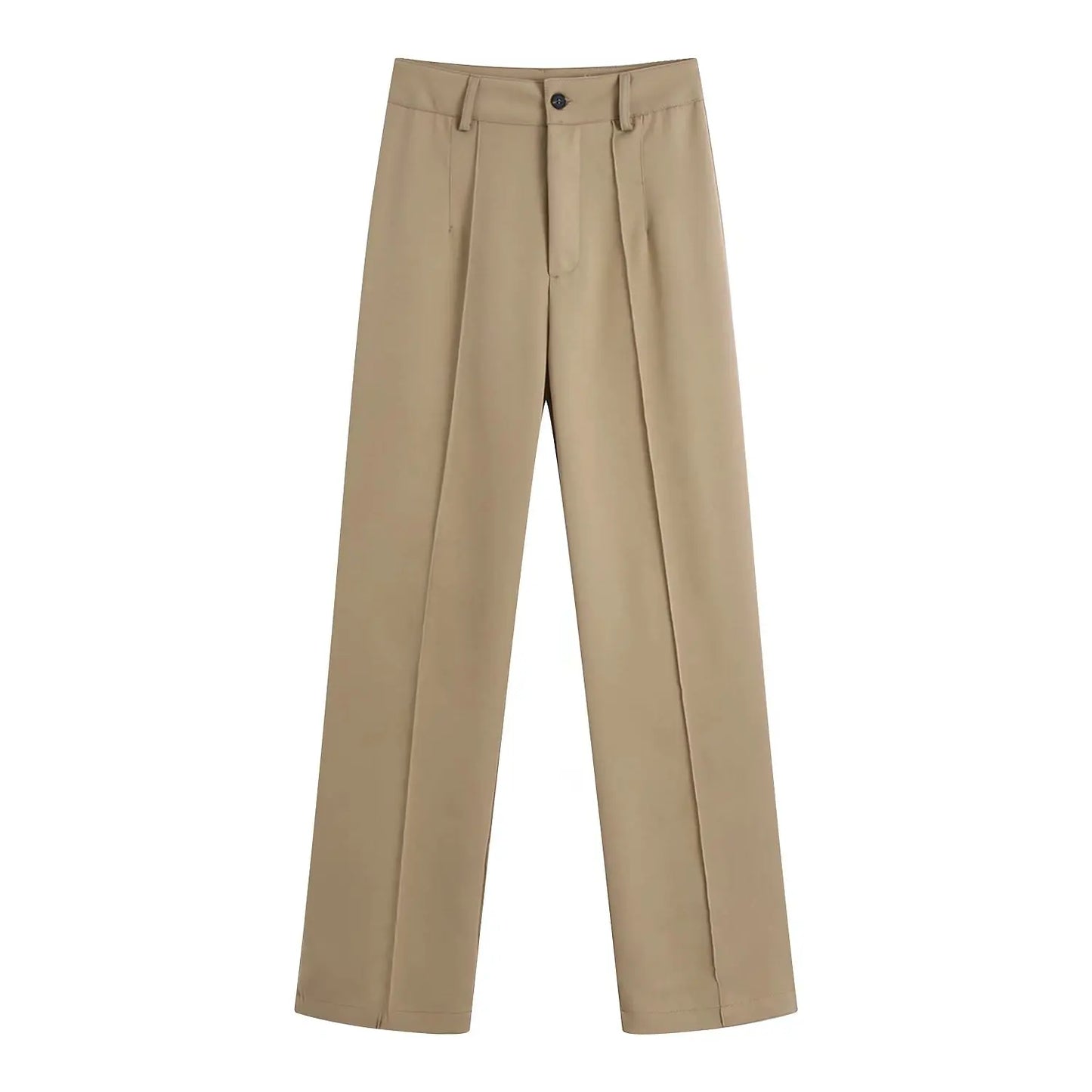 Ardm High Waisted Casual White Trousers Women Brown Stright Pants Office Lady Korean Style Women 2021 Pantalones De Mujer