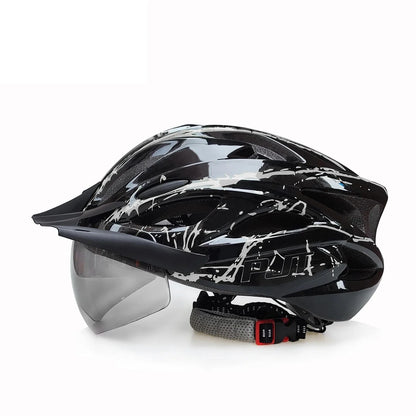Lightweight Cycling Helmet with Goggles and Visor