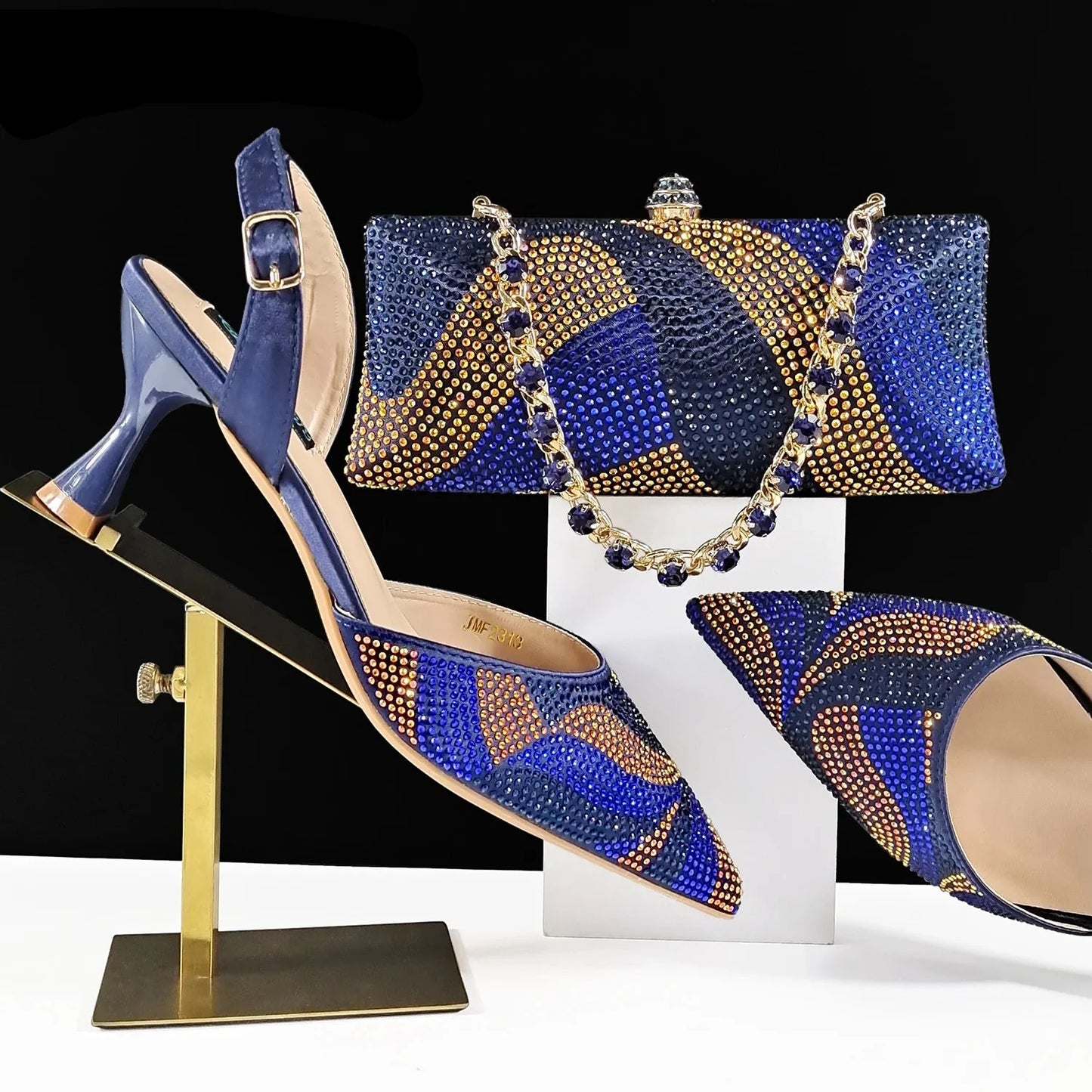 Festive Elegance: Dazzling Crystal Heels