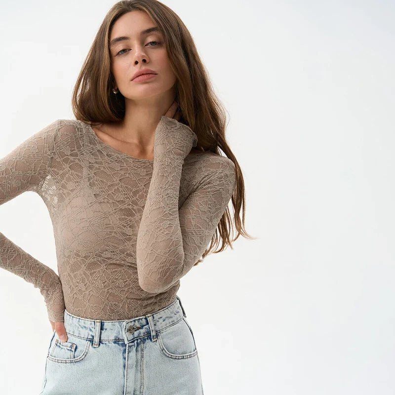 Hollow Lace Streetwear Top