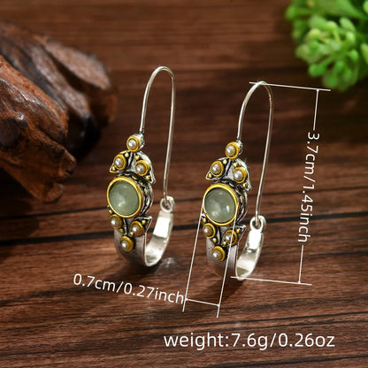 Retro Bohemian Copper Metal Pearl Jewelry Set