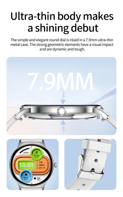 V89 AMOLED Smartwatch for Women – Slim, Stylish & Bluetooth Calling