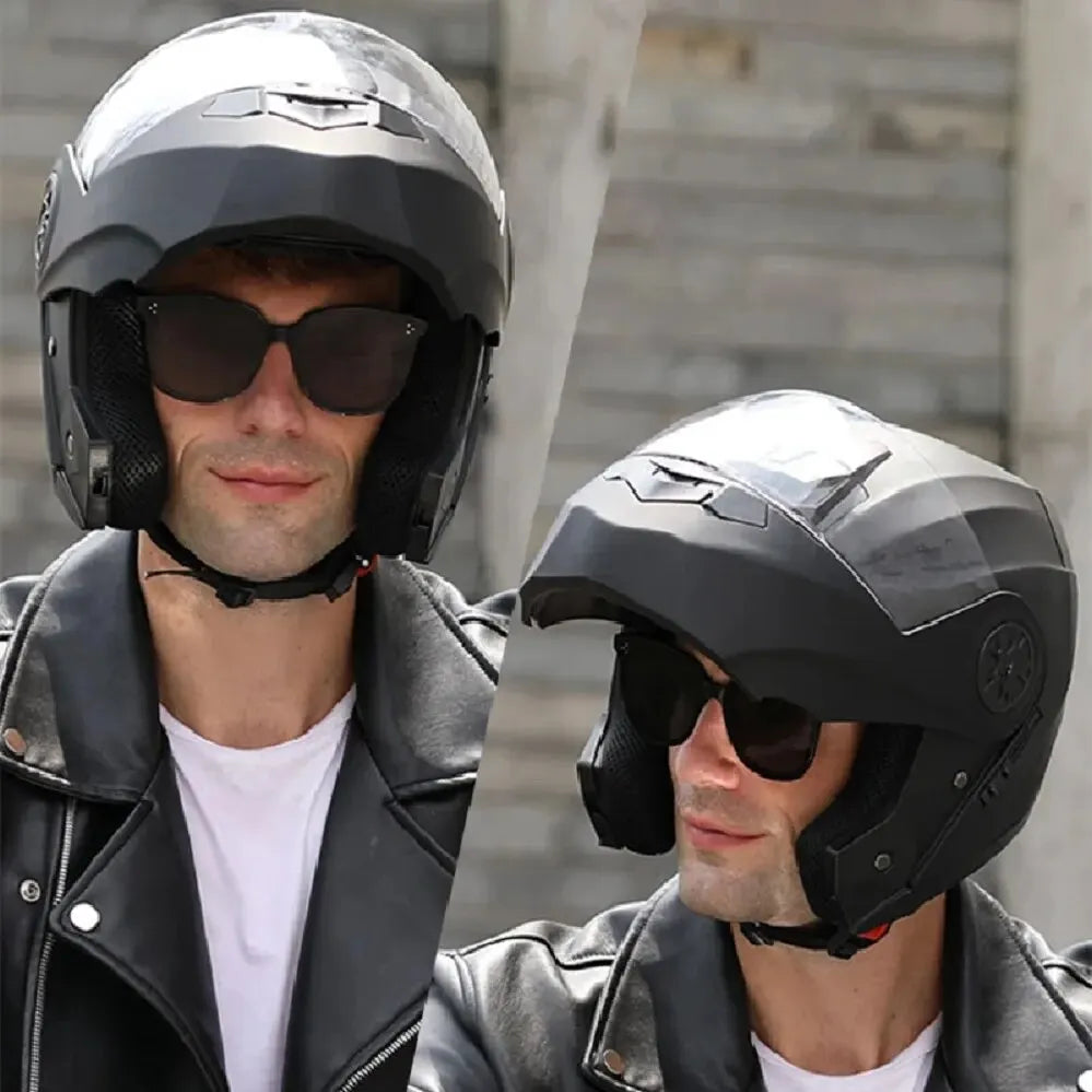 Dual Lens Flip Up Motorcycle Helmet