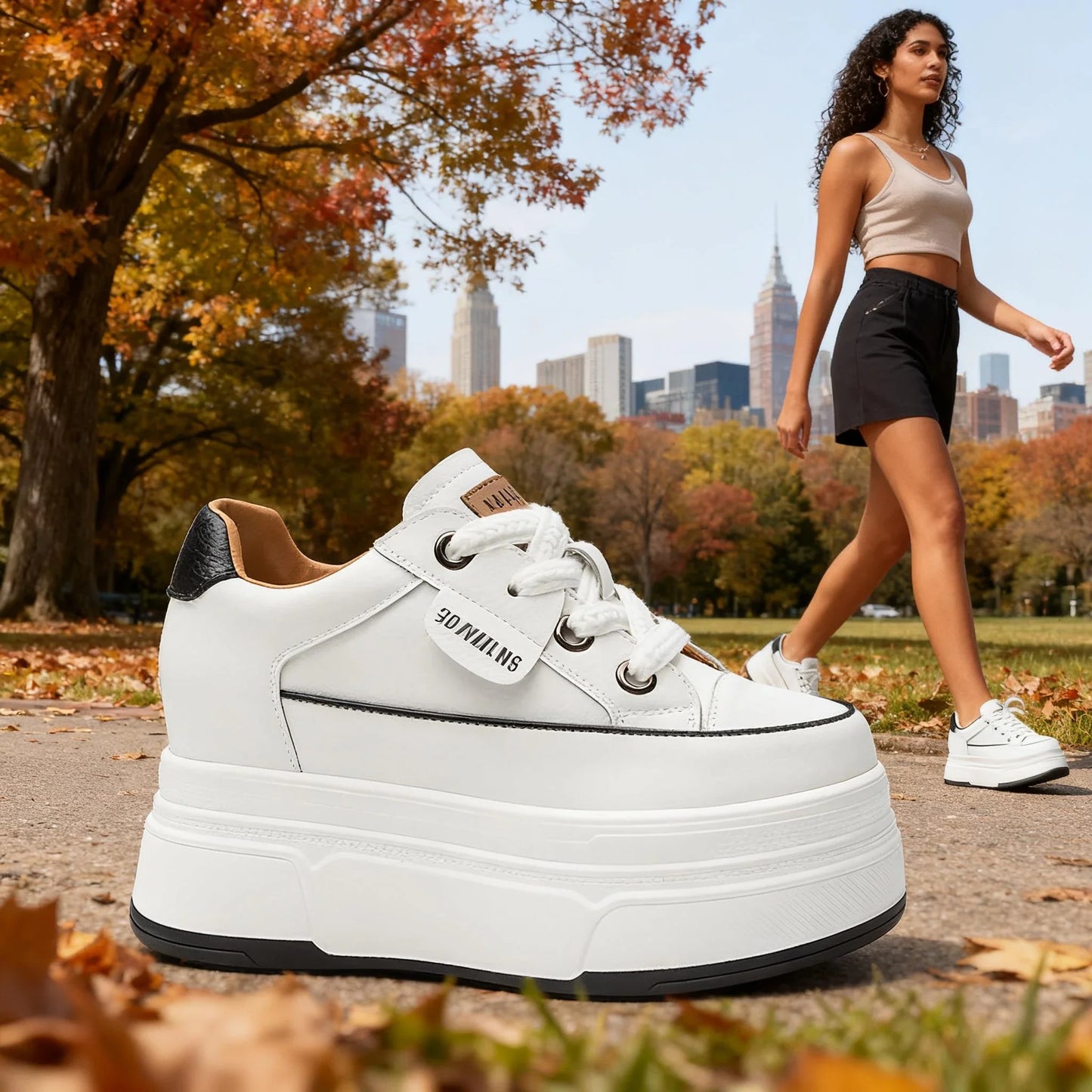 Fujin Women’s 9cm Platform Wedge Sneakers