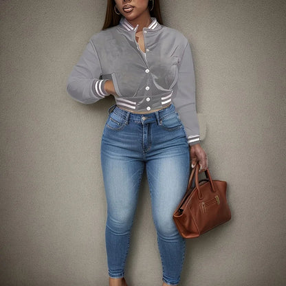 Women's Casual Baseball Jacket