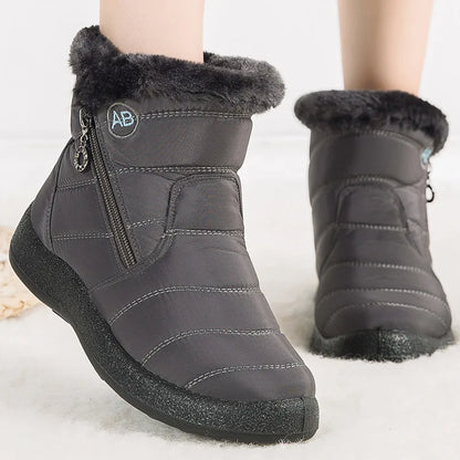 Fur Lined Waterproof Ankle Boots