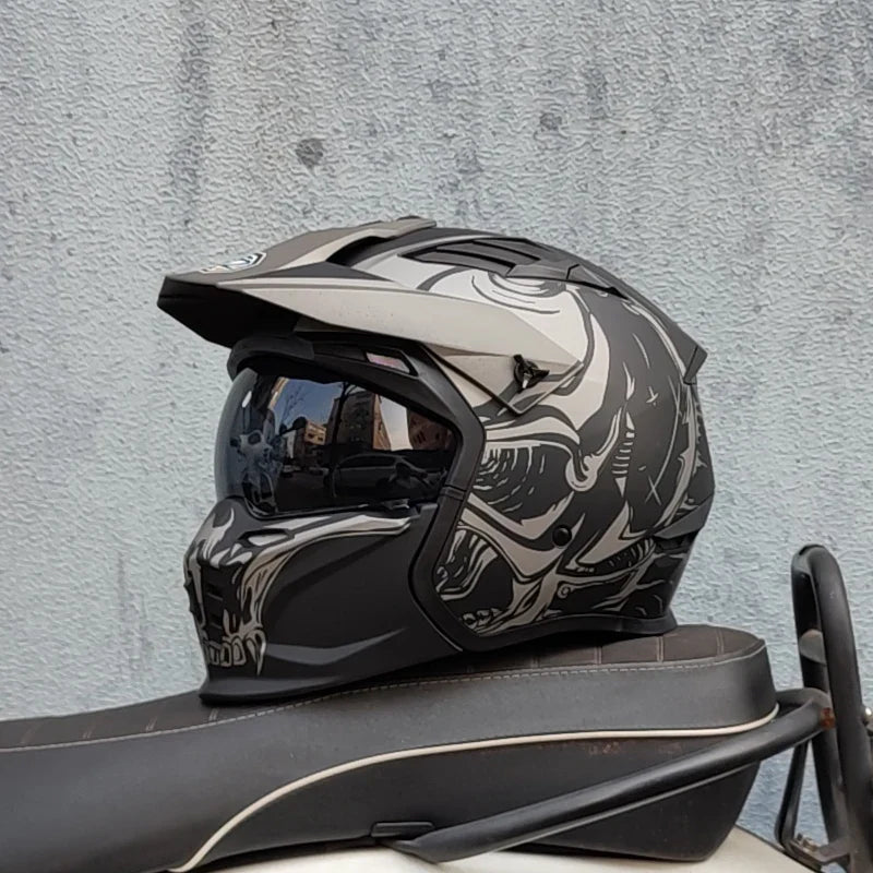 Vintage Warrior Motorcycle Helmet