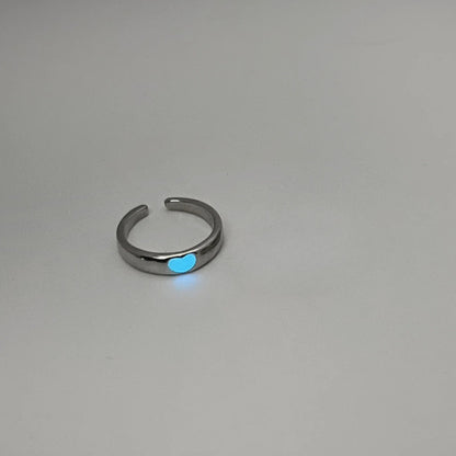 Luminous Couple Heart Ring