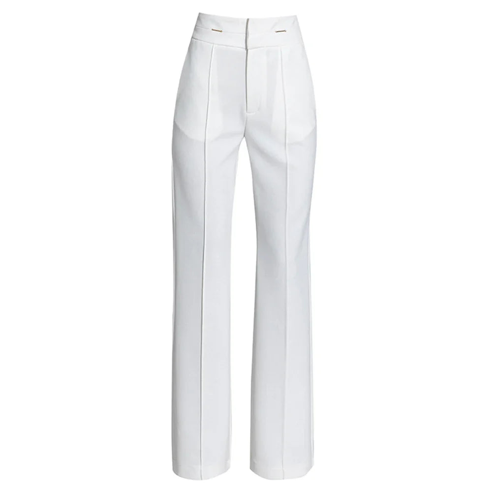 High Waist Straight Slim Pants Women