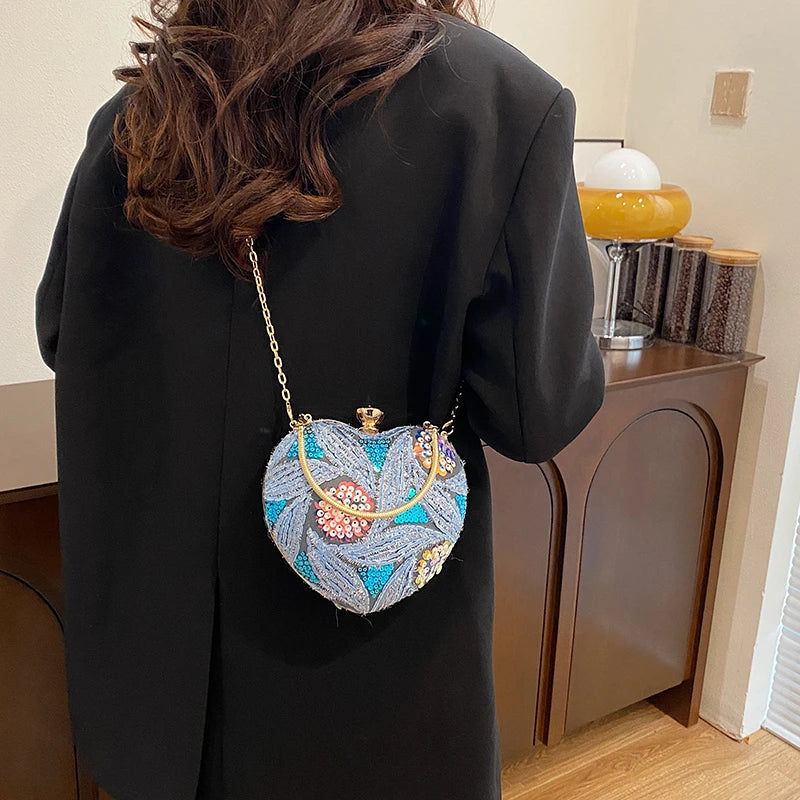 Heart Shape Party Clutch