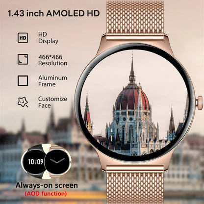 V89 AMOLED Smartwatch for Women – Slim, Stylish & Bluetooth Calling