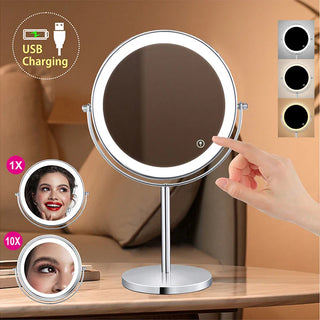 Magnifying LED Makeup Mirror