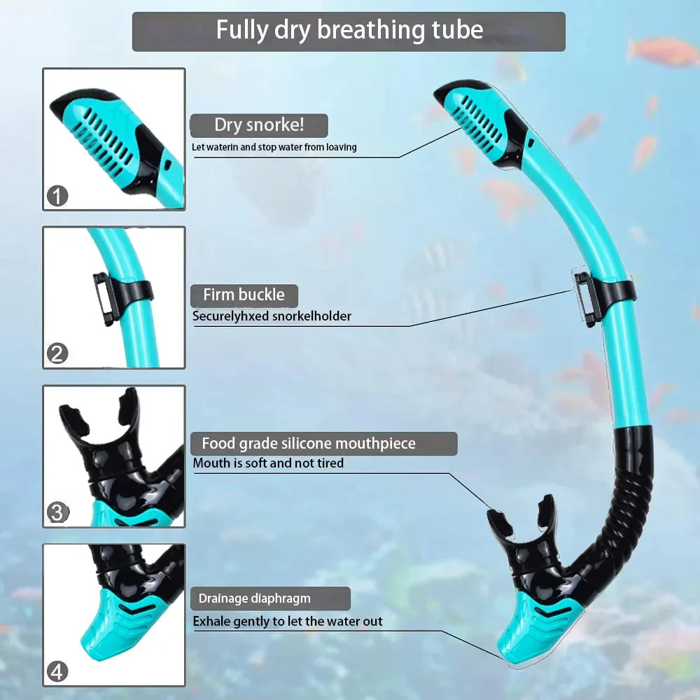 Adult Mask Fins Snorkel Set