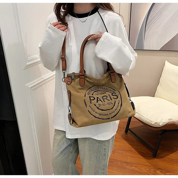 Retro Canvas Tote Bag