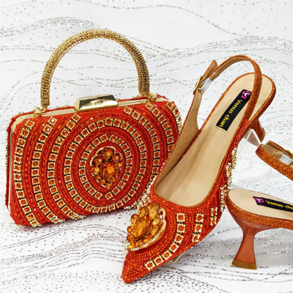 Italian Butter-fly Design Sandals with Bag