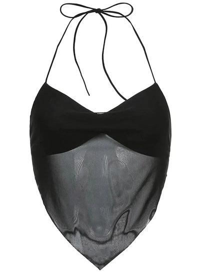 Lace-Up Summer Midriff Top