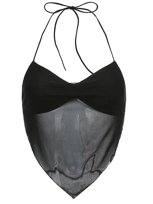 Lace-Up Summer Midriff Top