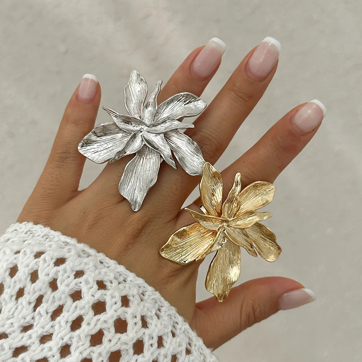 Punk Style Flower Ring
