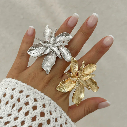 Punk Style Flower Ring