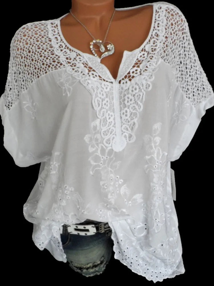 Large Lace Summer Blouse
