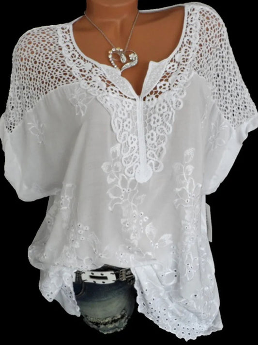 Large Lace Summer Blouse