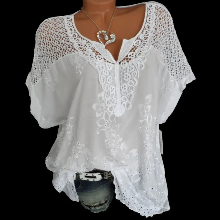 Large Lace Summer Blouse