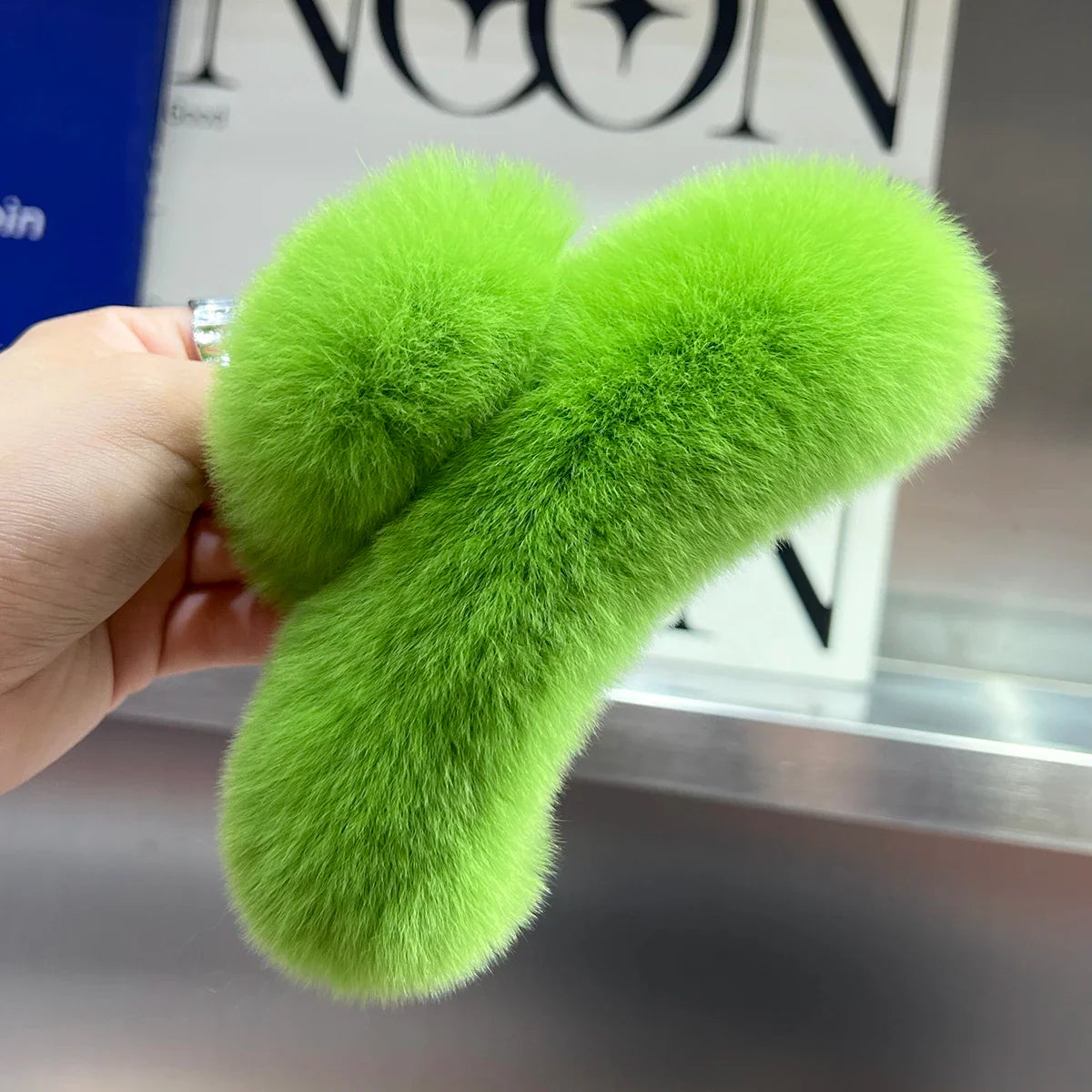 Elegant Winter Fuzzy Hair Claw