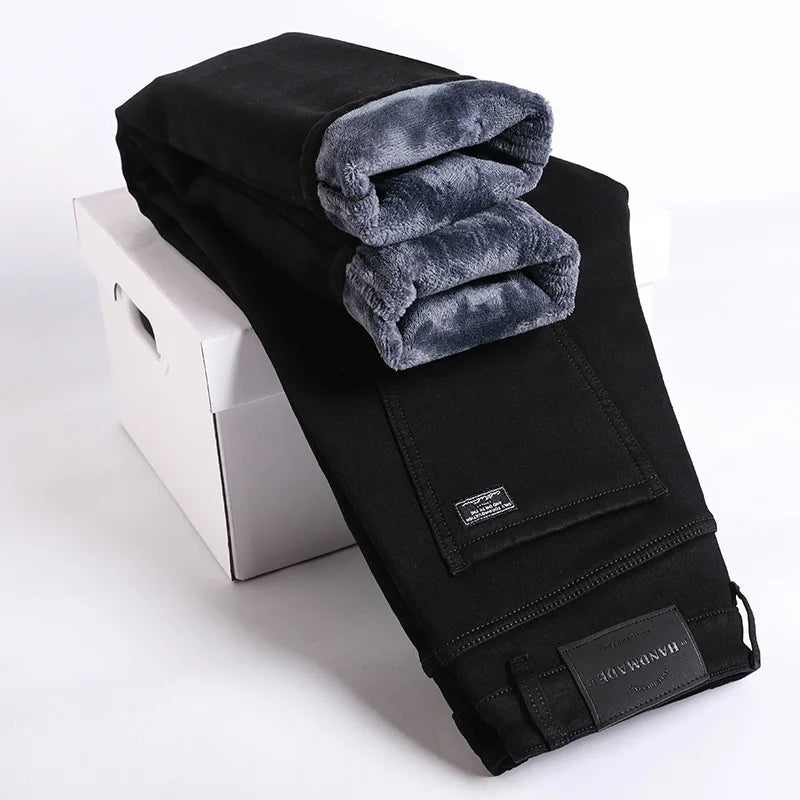 Men’s Winter Fleece-Lined Jeans