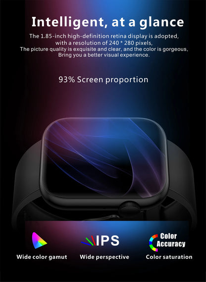 LIGE 2025 Smartwatch – Wireless Charging, Bluetooth Call, Fitness Tracker