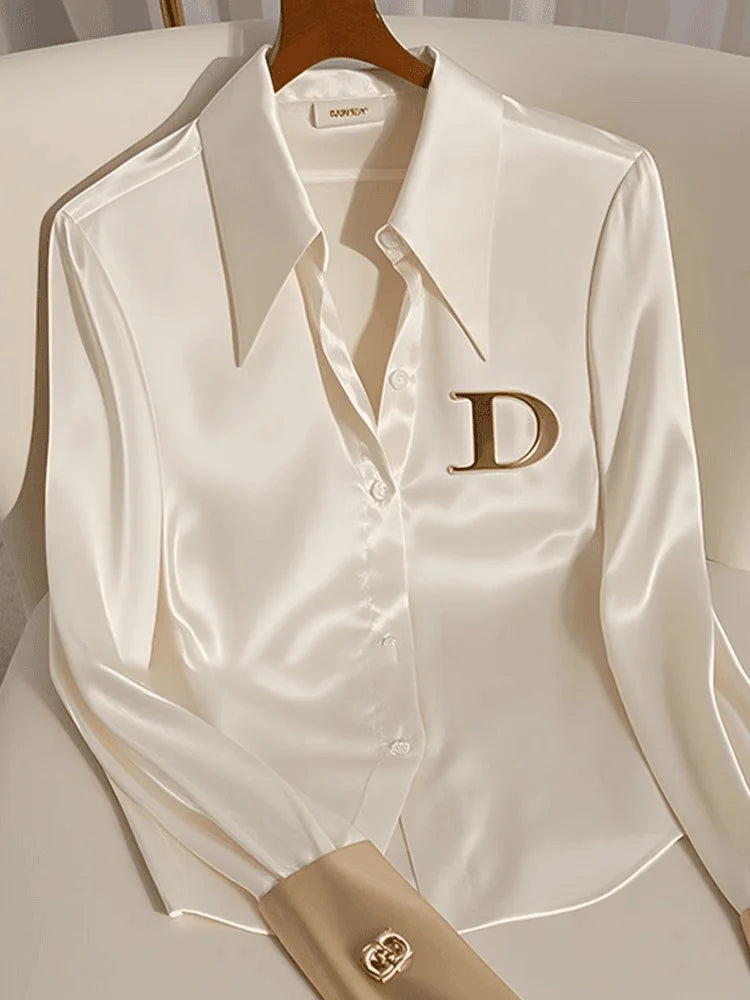Elegant French Satin Shirt