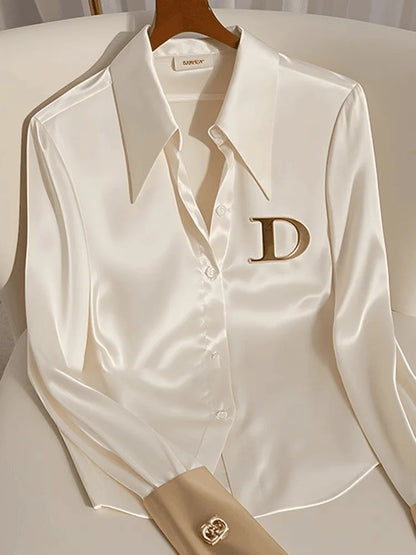 Elegant French Satin Shirt