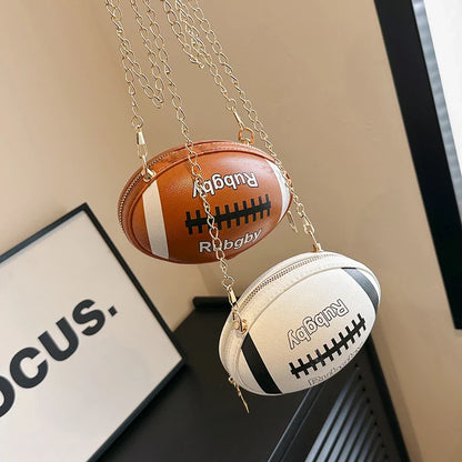 Rugby Ball-Inspired Clutch
