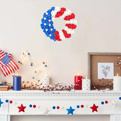 USA Flag Holiday Wreath