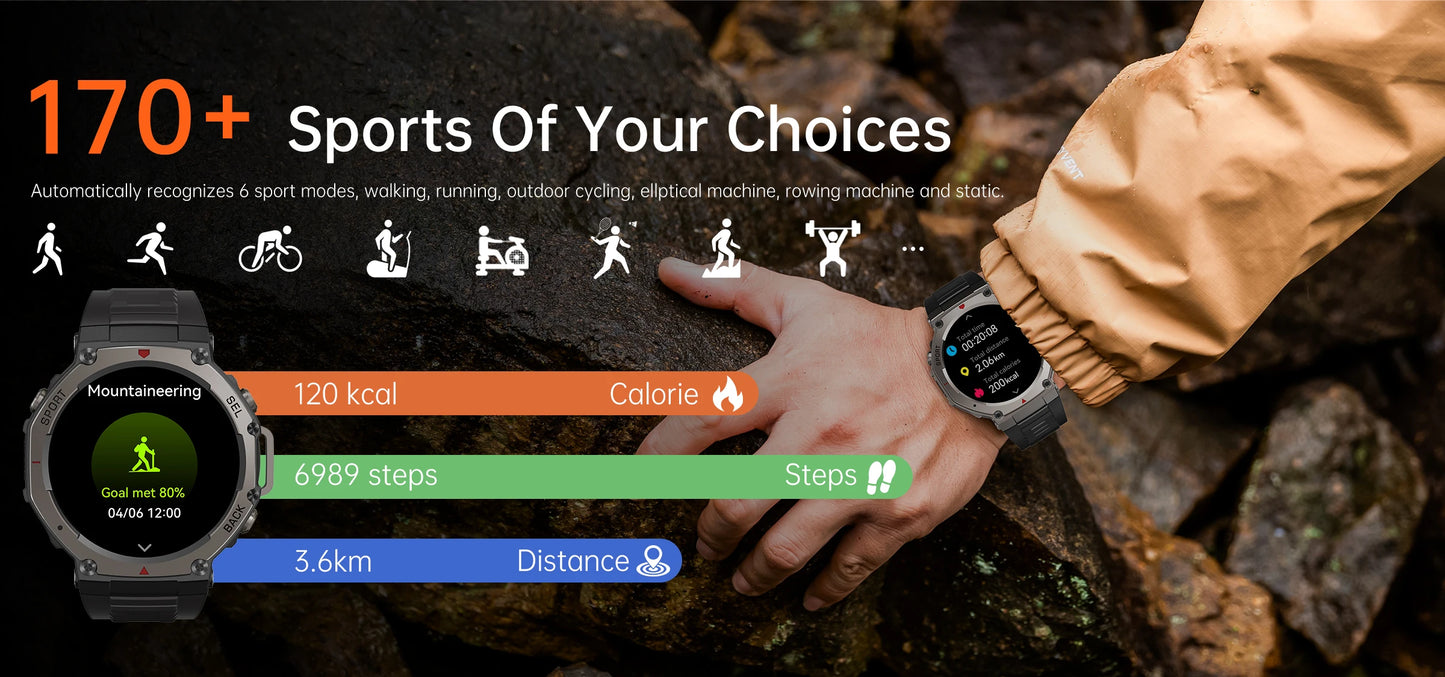 T-Rex 3 Military GPS Smartwatch – Rugged & Waterproof