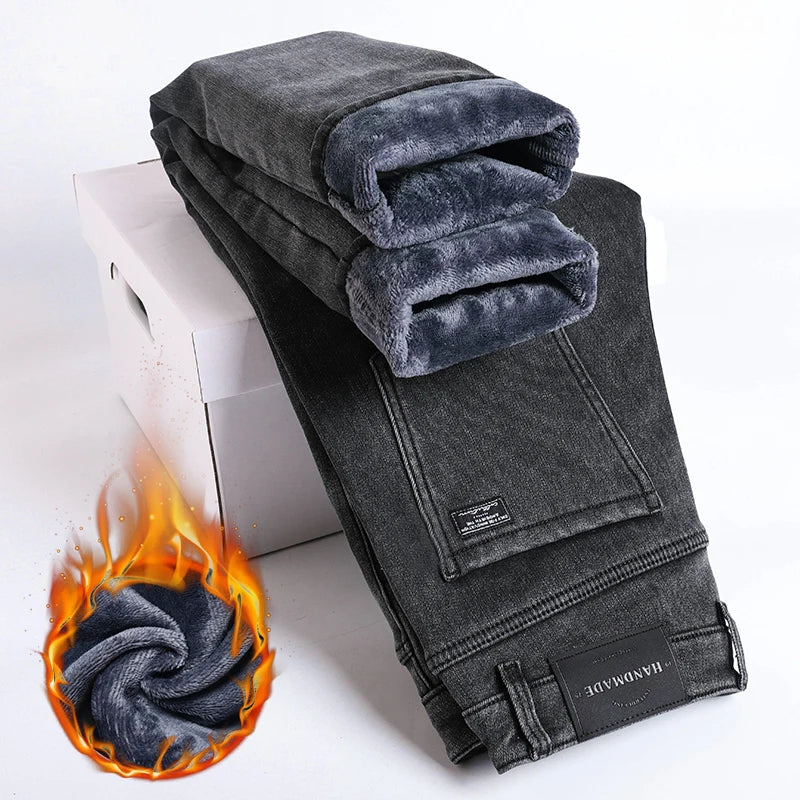 Men’s Winter Fleece-Lined Jeans