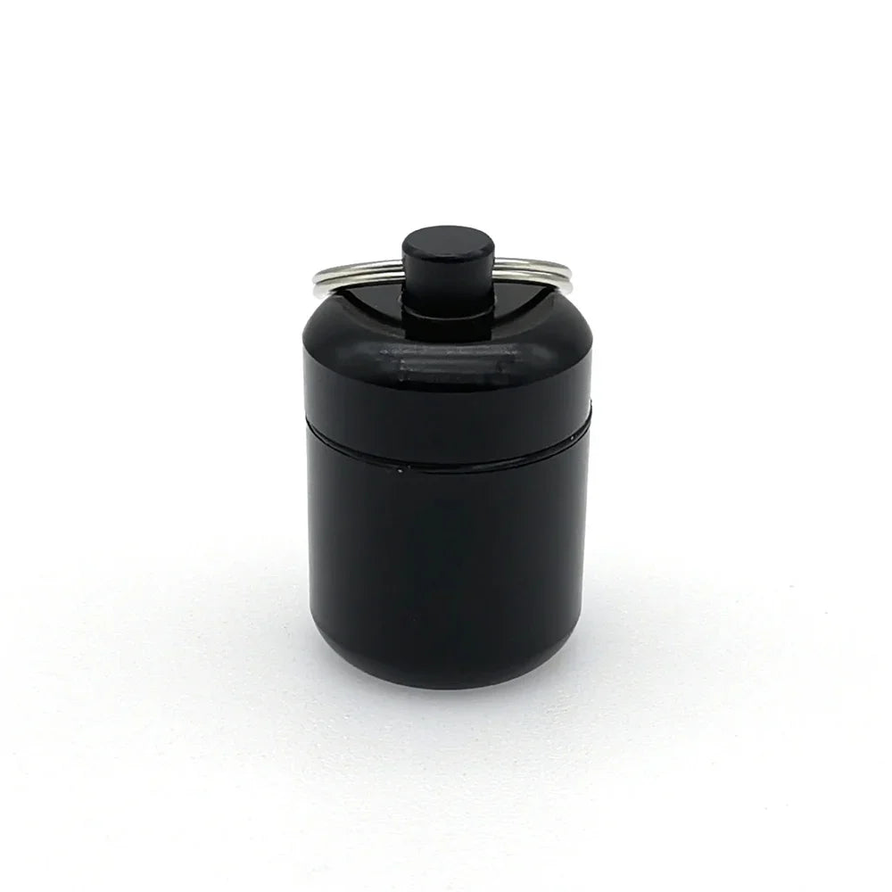 Mini Aluminum Pill Case with Keychain
