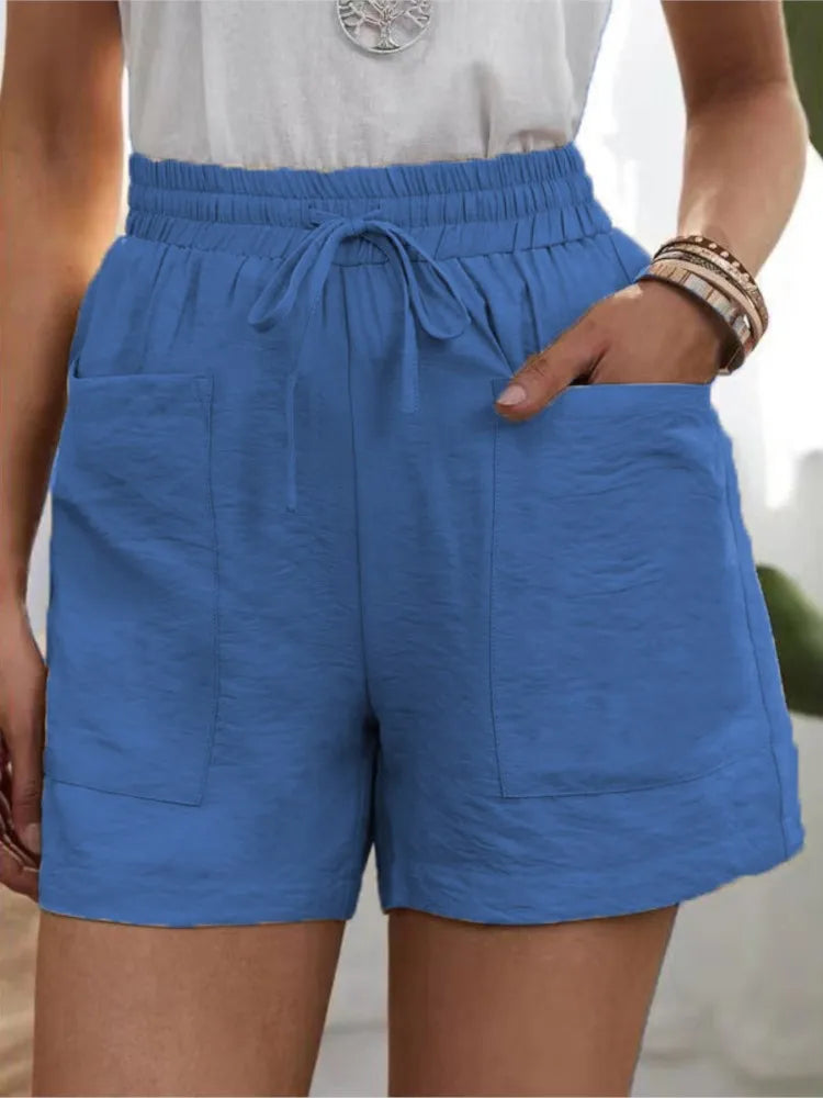 Women Linen Summer Sweatshorts