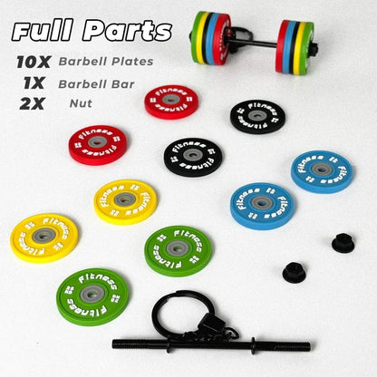 Silicone Gym Dumbbell Keychain