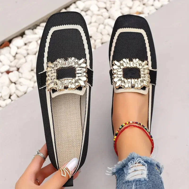 Women Comfortable Knitted Slip-on Shoes