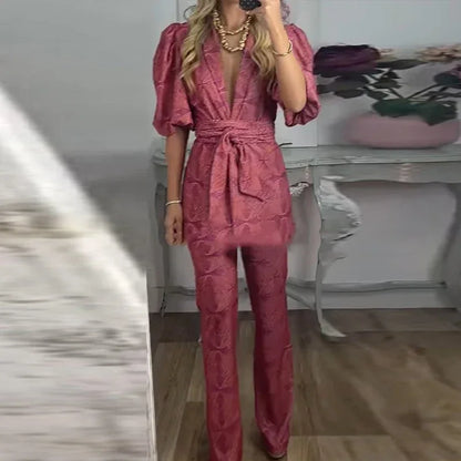 Women Fashion Printed Pant Suit