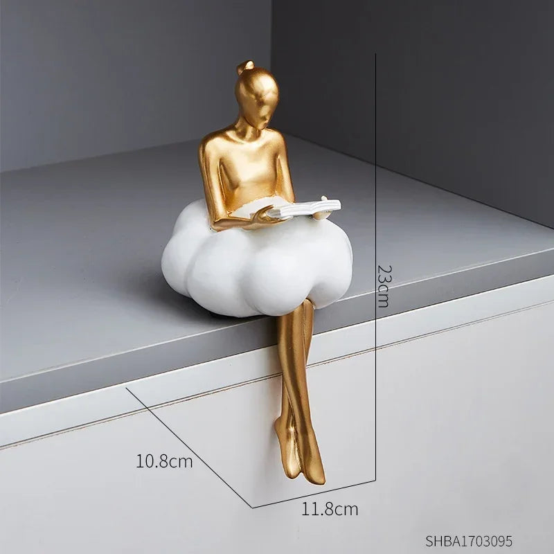 Golden Resin Decorative Figurine