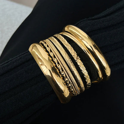 Punk Metal Bangle Set