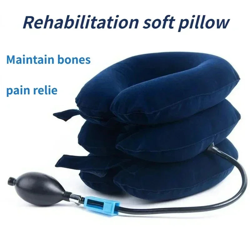 Inflatable Cervical Neck Traction Device Pillow