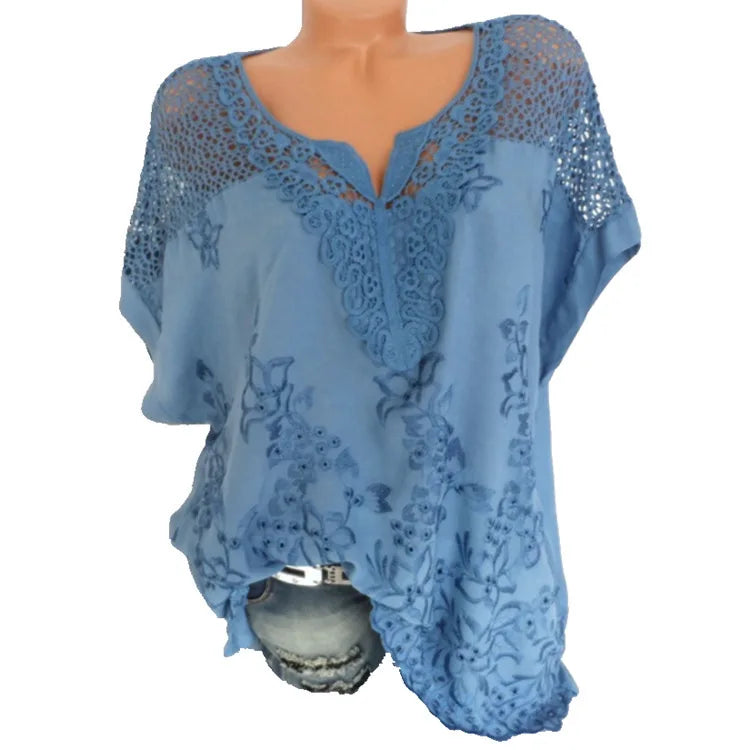Large Lace Summer Blouse