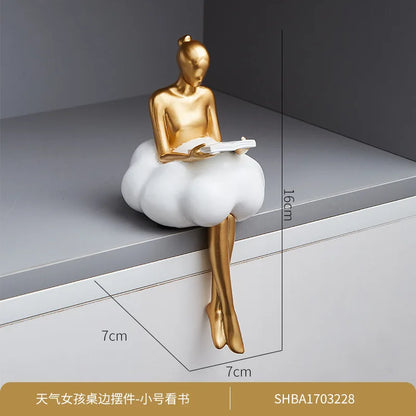 Golden Resin Decorative Figurine